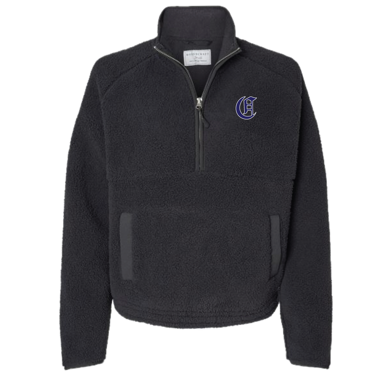 Embroidered Black Everest Fleece