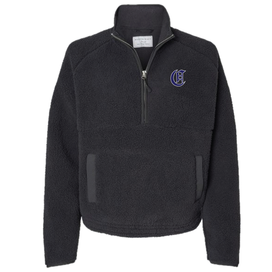 Embroidered Black Everest Fleece