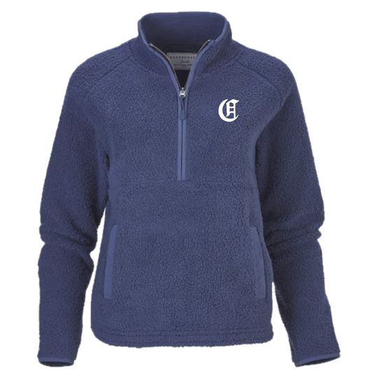 Embroidered Indigo Everest Fleece